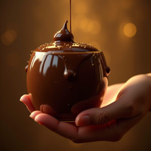 Fashion — Rich Dark-chocolate Dessert With A Glossy Product Ads #0227 (Gemini)