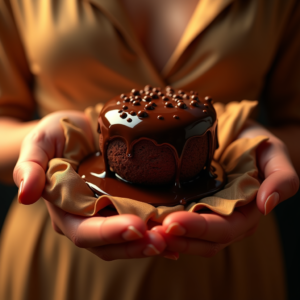 Fashion — Rich Dark-chocolate Dessert With A Glossy Product Ads #0239 (Gemini)