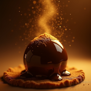 Fashion — Rich Dark-chocolate Dessert With A Glossy Product Ads #0269 (Seedream)