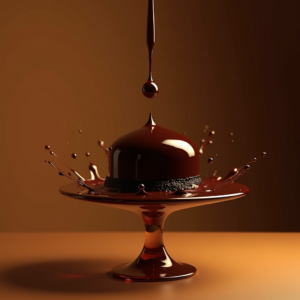 Fashion — Rich Dark-chocolate Dessert With A Glossy Product Ads #0281 (Seedream)