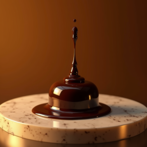 Fashion — Rich Dark-chocolate Dessert With A Glossy Product Ads #0293 (Seedream)