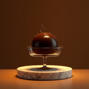 Fashion — Rich Dark-chocolate Dessert With A Glossy Product Ads #0317 (Seedream)