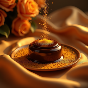Fashion — Rich Dark-chocolate Dessert With A Glossy Product Ads #0341 (Seedream)