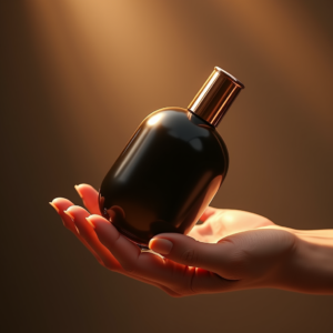Fashion — Sleek Matte-black Perfume Bottle With A Product Ads #0001 (Firefly)