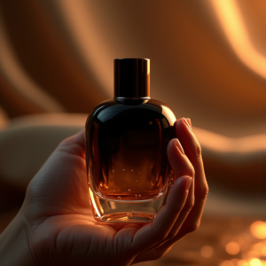 Fashion — Sleek Matte-black Perfume Bottle With A Product Ads #0013 (Firefly)