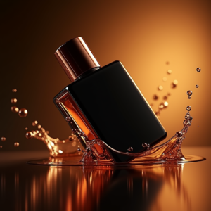 Fashion — Sleek Matte-black Perfume Bottle With A Product Ads #0049 (Firefly)