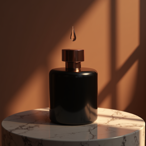 Fashion — Sleek Matte-black Perfume Bottle With A Product Ads #0079 (Midjourney)