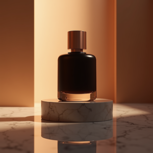 Fashion — Sleek Matte-black Perfume Bottle With A Product Ads #0085 (Firefly)