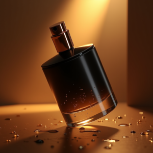 Fashion — Sleek Matte-black Perfume Bottle With A Product Ads #0181 (Firefly)