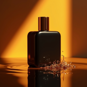 Fashion — Sleek Matte-black Perfume Bottle With A Product Ads #0193 (Firefly)