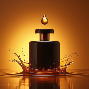 Fashion — Sleek Matte-black Perfume Bottle With A Product Ads #0255 (Ideogram)