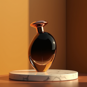 Fashion — Sleek Matte-black Perfume Bottle With A Product Ads #0285 (FLUX)