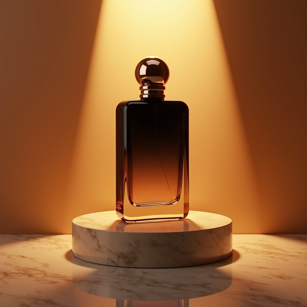 Fashion — Sleek Matte-black Perfume Bottle With A Product Ads #0315 (Ideogram)