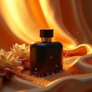 Fashion — Sleek Matte-black Perfume Bottle With A Product Ads #0339 (Ideogram)