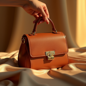 Fashion — Tailored Leather Handbag With Polished Gold Product Ads #0028 (Leonardo)