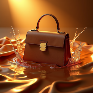 Fashion — Tailored Leather Handbag With Polished Gold Product Ads #0064 (Leonardo)