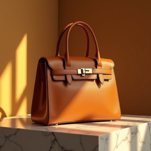Fashion — Tailored Leather Handbag With Polished Gold Product Ads #0088 (Leonardo)