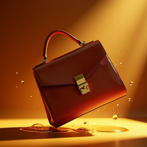 Fashion — Tailored Leather Handbag With Polished Gold Product Ads #0148 (Leonardo)