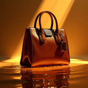 Fashion — Tailored Leather Handbag With Polished Gold Product Ads #0160 (Leonardo)
