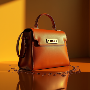 Fashion — Tailored Leather Handbag With Polished Gold Product Ads #0196 (Leonardo)