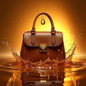 Fashion — Tailored Leather Handbag With Polished Gold Product Ads #0258 (Dreamina)