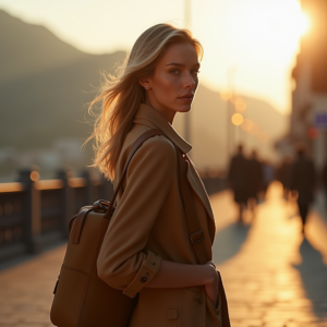 Fashion — Traveler In Earth-toned Layers Against A Photography #0005 (Midjourney)