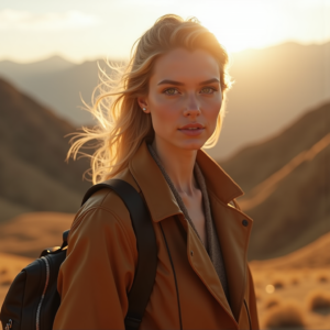 Fashion — Traveler In Earth-toned Layers Against A Photography #0041 (Midjourney)