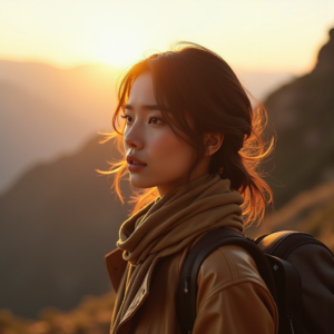 Fashion — Traveler In Earth-toned Layers Against A Photography #0065 (Midjourney)