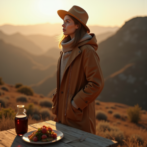 Fashion — Traveler In Earth-toned Layers Against A Photography #0101 (Midjourney)