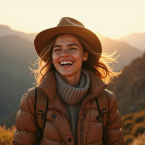 Fashion — Traveler In Earth-toned Layers Against A Photography #0161 (Midjourney)
