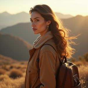 Fashion — Traveler In Earth-toned Layers Against A Photography #0185 (Midjourney)