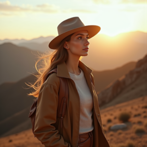 Fashion — Traveler In Earth-toned Layers Against A Photography #0209 (Midjourney)