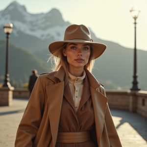 Fashion — Traveler In Earth-toned Layers Against A Photography #0221 (Midjourney)