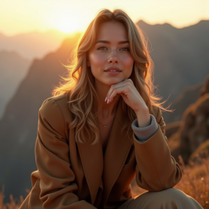 Fashion — Traveler In Earth-toned Layers Against A Photography #0305 (Midjourney)