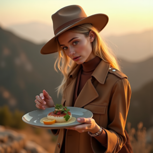 Fashion — Traveler In Earth-toned Layers Against A Photography #0317 (Midjourney)