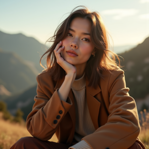 Fashion — Traveler In Earth-toned Layers Against A Photography #0341 (Midjourney)