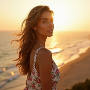 Fashion — Woman In A Flowing Floral Sundress Photography #0135 (Seedream)