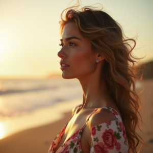 Fashion — Woman In A Flowing Floral Sundress Photography #0249 (Gemini)
