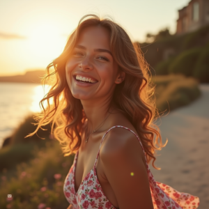 Fashion — Woman In A Flowing Floral Sundress Photography #0309 (Gemini)
