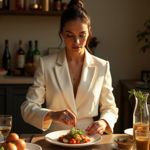 Fashion — Woman In A Tailored Ivory Blazer Photography #0091 (FLUX)