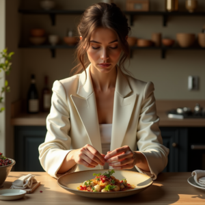 Fashion — Woman In A Tailored Ivory Blazer Photography #0277 (Ideogram)