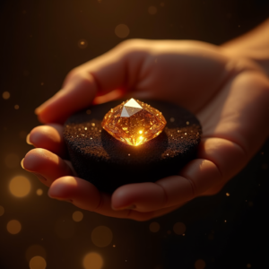Food — Faceted Gemstone Ring Nestled In Dark Product Ads #0023 (Krea)