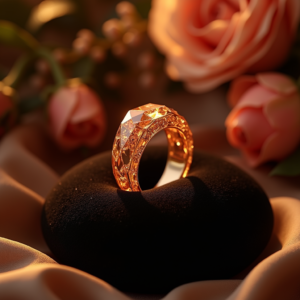 Food — Faceted Gemstone Ring Nestled In Dark Product Ads #0113 (Leonardo)
