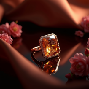 Food — Faceted Gemstone Ring Nestled In Dark Product Ads #0125 (Leonardo)