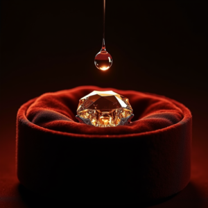 Food — Faceted Gemstone Ring Nestled In Dark Product Ads #0155 (Krea)