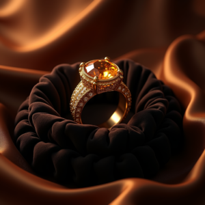 Food — Faceted Gemstone Ring Nestled In Dark Product Ads #0209 (Leonardo)