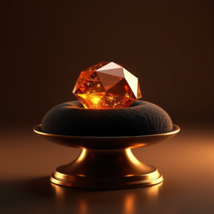 Food — Faceted Gemstone Ring Nestled In Dark Product Ads #0215 (Krea)
