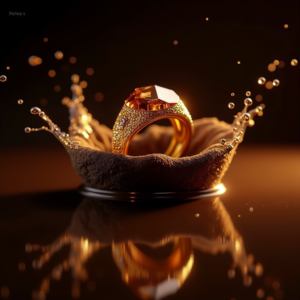 Food — Faceted Gemstone Ring Nestled In Dark Product Ads #0266 (Firefly)