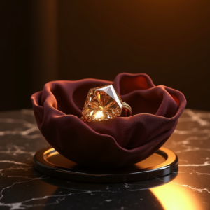 Food — Faceted Gemstone Ring Nestled In Dark Product Ads #0314 (Firefly)