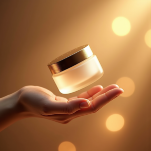 Food — Frosted-glass Cosmetics Jar With A Brushed-silver Product Ads #0002 (Firefly)